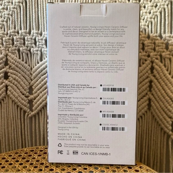 NIB Young Living Haven Ceramic Ultrasonic Oil Diffuser - Picture 5 of 9